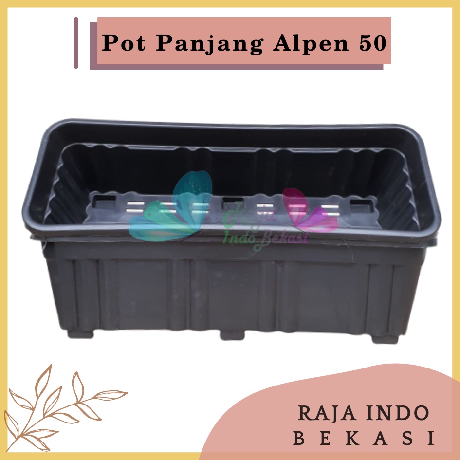 Pot Panjang Alpen 50 Hitam Pot Bunga Segi Panjang 50cm 70cm Pot Panjang Hw Highway High Way 55 Pot Panjang Plastik Putih Murah Gantung - Pot Panjang 50