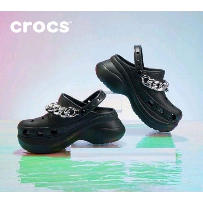 Crocs classic Bae Clog Chain Embellished / Crocs Bae Clog by Rante / Sandal Wanita Crocs Bae Rante