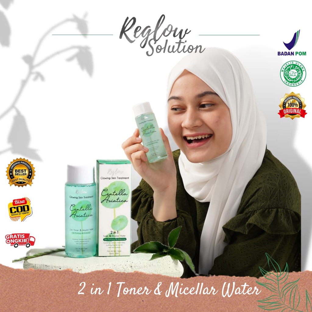 Reglow Toner 2 in 1 Micellar Water dan Facial Wash