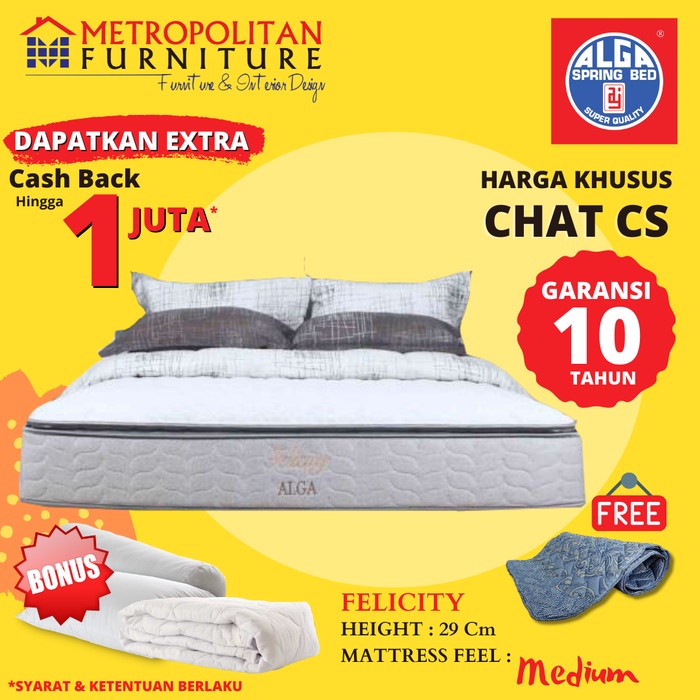 Kasur Springbed ALGA Felicity spring bed matras Set