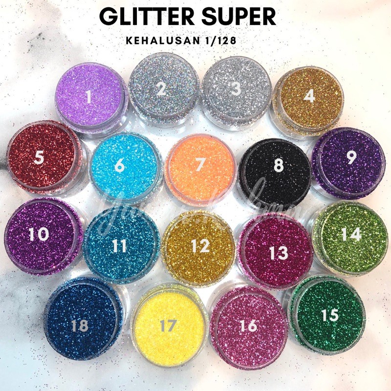 [jar 10gr]Glitter bubuk , Glitter laser , bubuk glitter , Extrafine Glitter rainbow