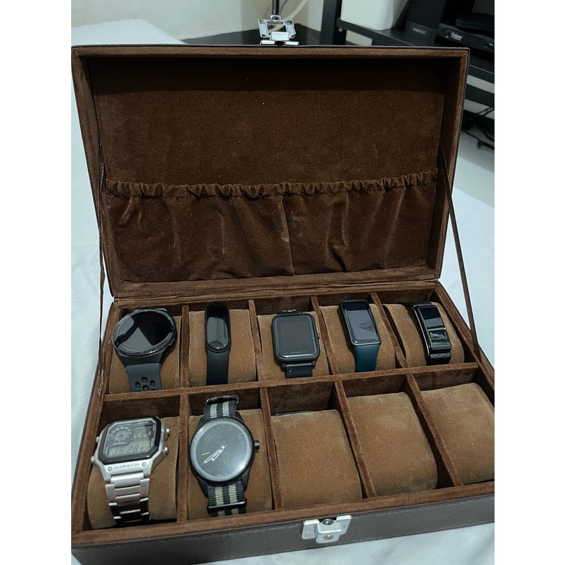 Kotak Tempat Jam Tangan Isi 10 Jumbo Exclusive Watch Box With Lock