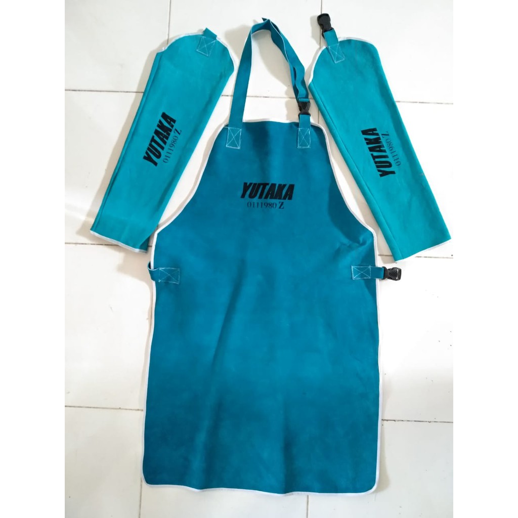 APRON DADA Dan APRON LENGAN 1SET Warna Hijau Tosca