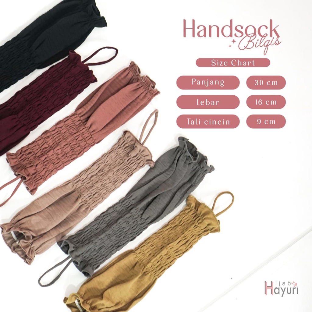 HANDSOCK BILQIS BY HIJAB HAYURI | HANSOCK CINCIN | MANSET CINCIN