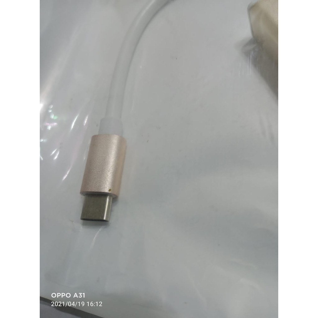 converter tipe c to vga KABEL USB 3.1 TYPE C TO VGA TIPE CONVERTER PROYEKTOR NEW MACBOOK CABLE