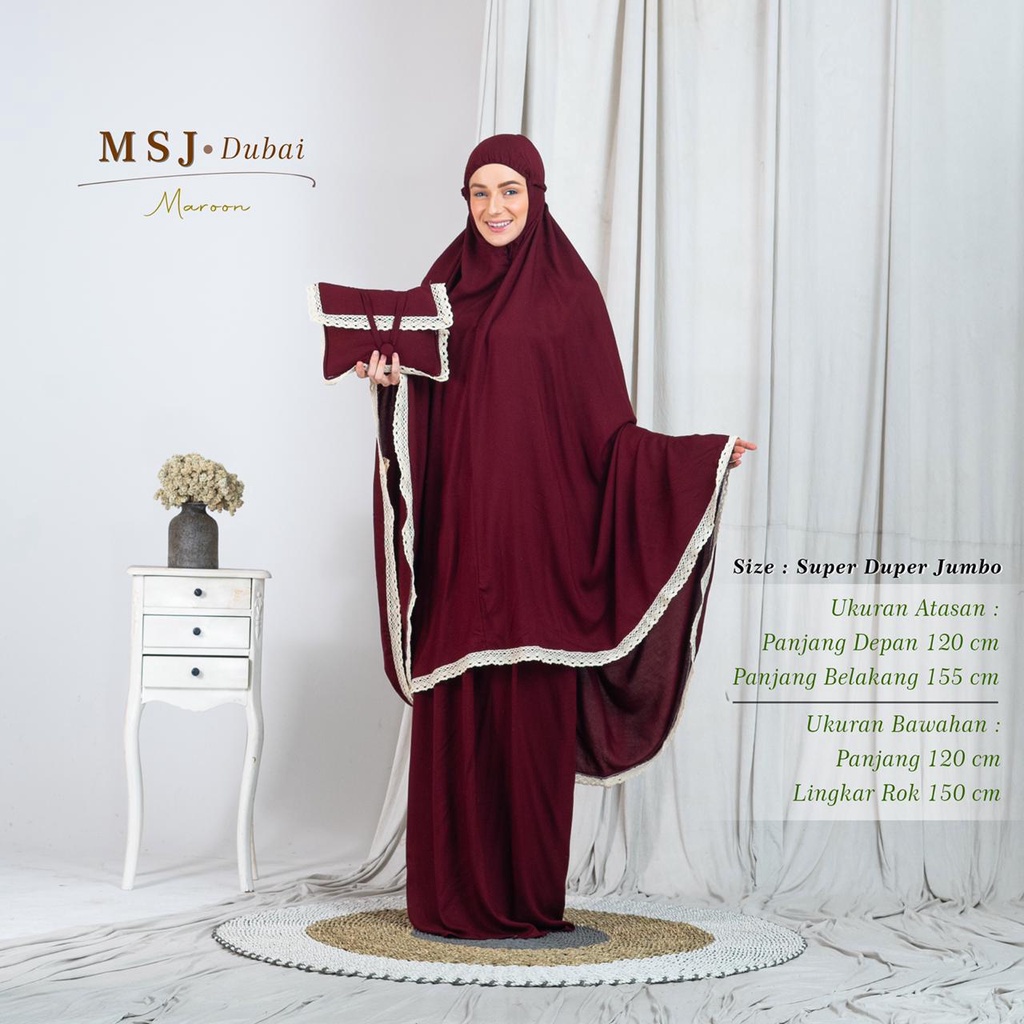 Mukena Dubai Renda Bahan Rayon Premium/Harga Grosir/Bisa COD/Alesya