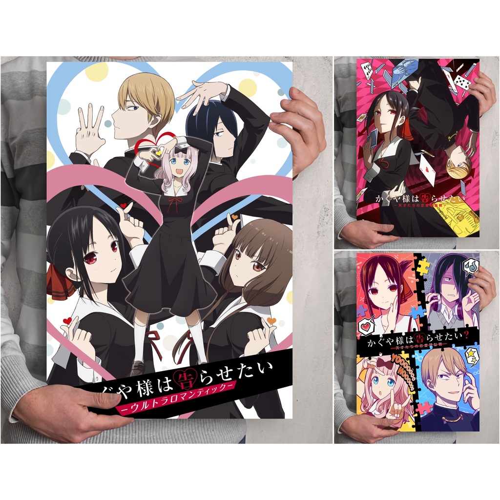 Koleksi Poster Anime Kaguya-sama wa Kokurasetai - Kaguya Chika Iino Hayasaka - Size A3+