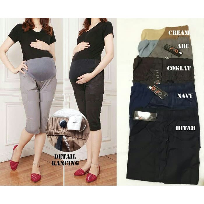 Celana Pendek Ibu Hamil - Short Maternity Pant - Celana Hamil 7/8