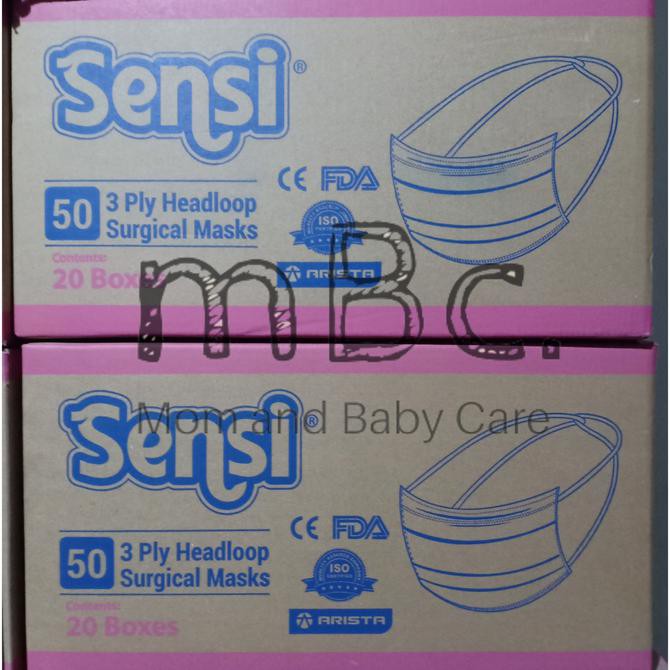 Grosir Masker Sensi Hijab Isi 50pcs / Masker Sensi Headloop Murah