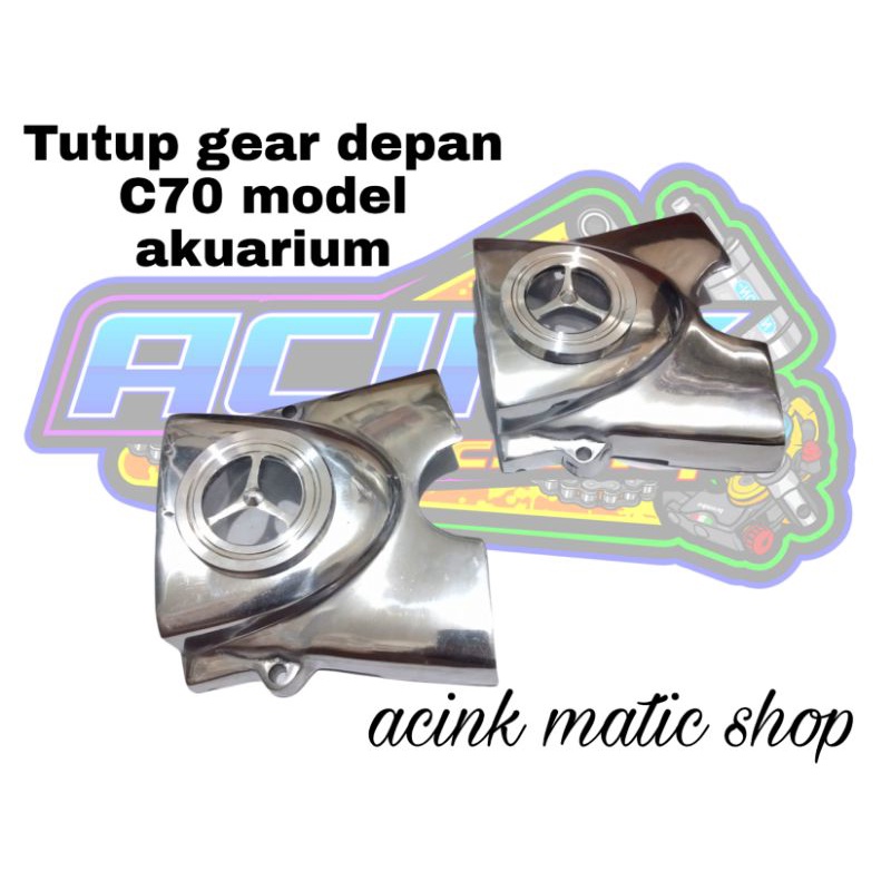 Tutup Rantai Ger Gir Gear Depan C70 Model Standart Motif Aquarium Bening