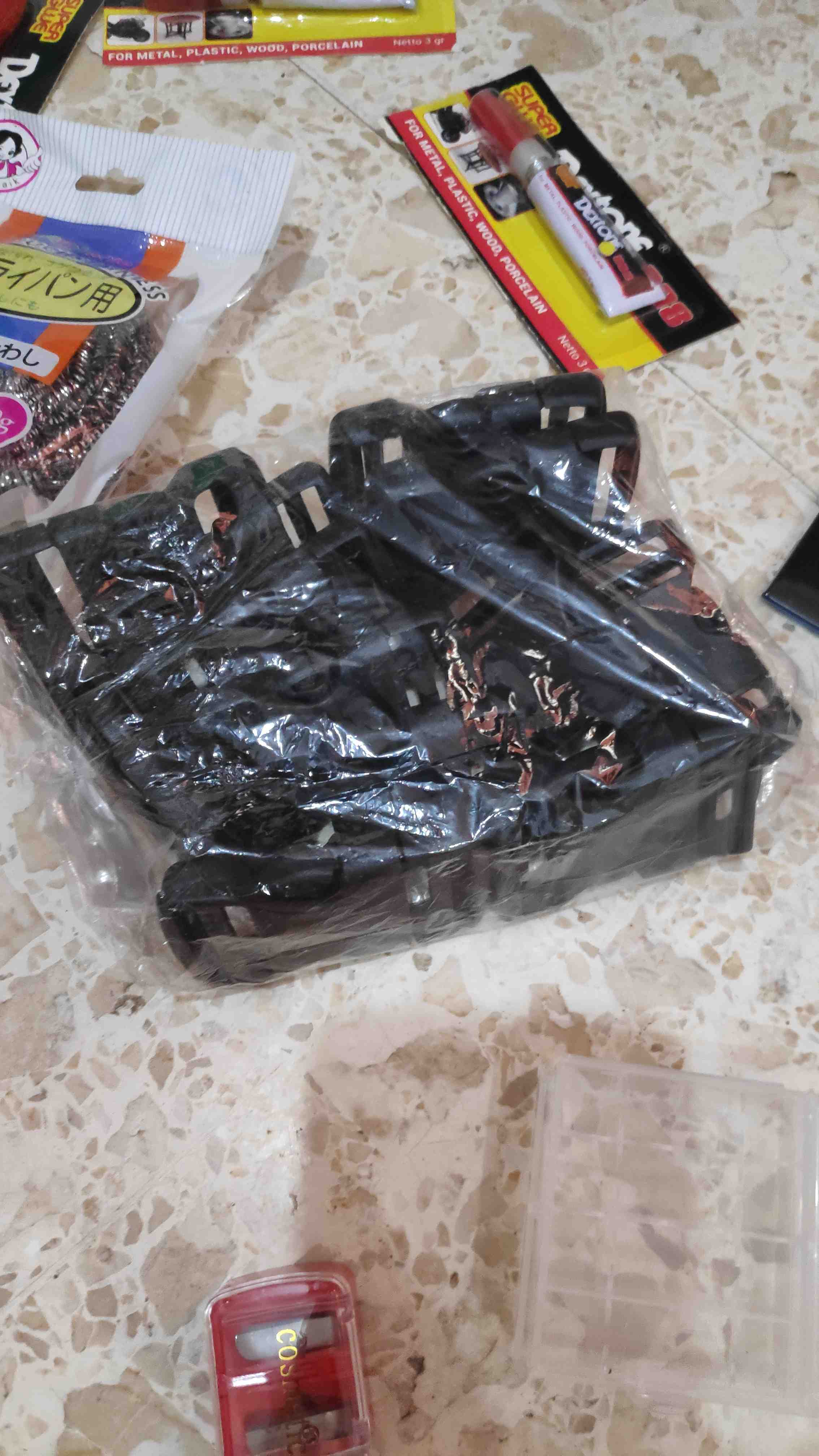 Gesper Kunci Selot Plastik Hitam (2 - 2,5 - 3 - 4 Cm) 12 Pcs