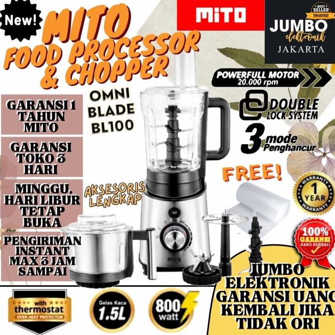 Mitochiba Mito Food Processor Blender BL100 BL 100 Omni Blade Garansi