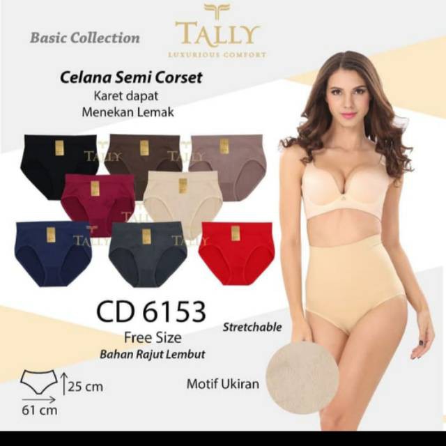 CD TALLY 6151 / 6153 Celana Dalam Rajut Stretch Body Murah Adem