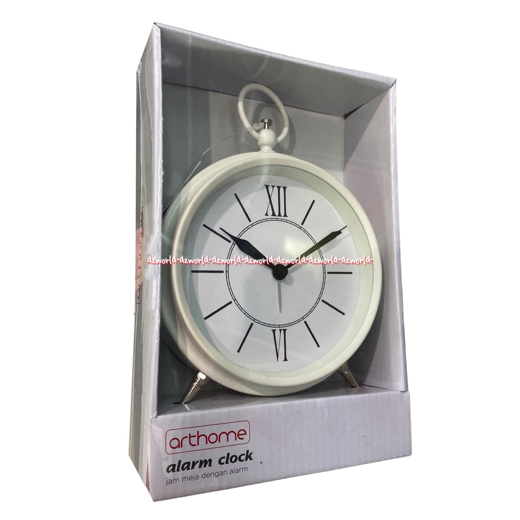 Arthome Alarm Clock 5inchi Jam Meja Dengan Alaram Bunyi Model Klasik Classic Clock Art Home White Putih