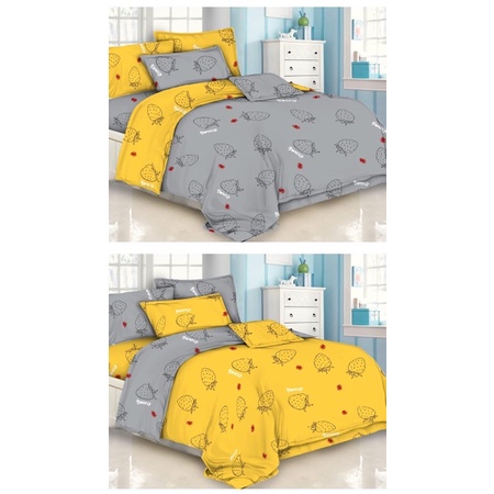 kain sprei meteran strawberry