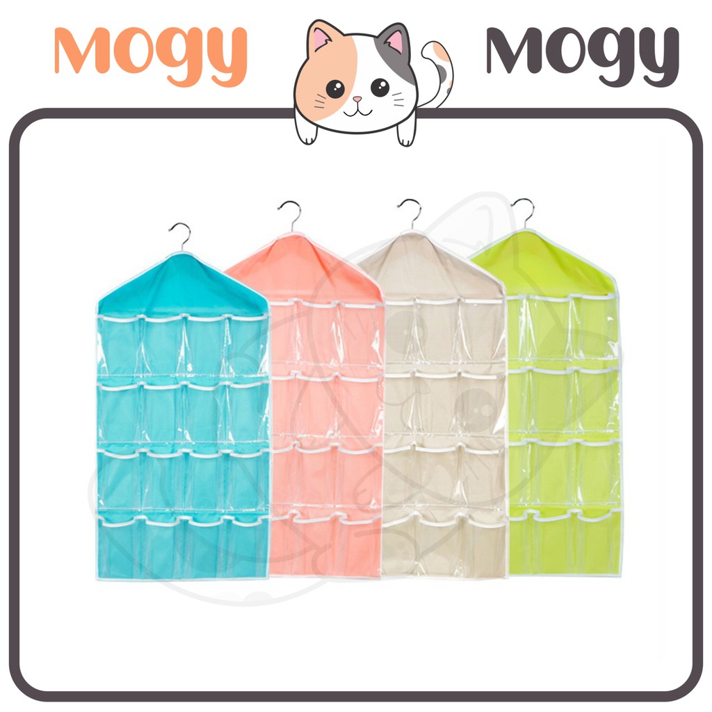 MOGYMOGY HL0036 Gantungan Celana Dalam 16 Sekat Pouch Hanging Organizer