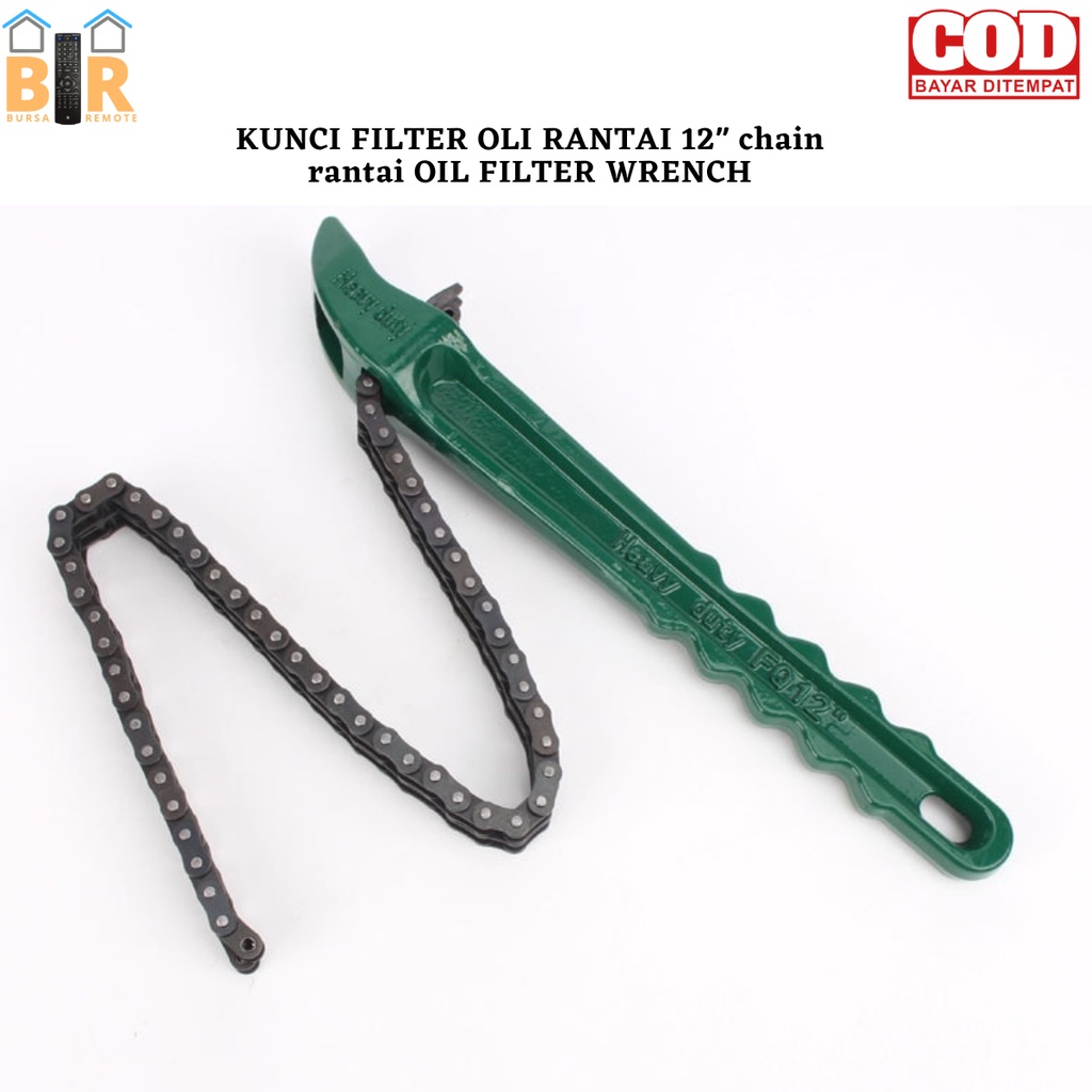 Kunci Pembuka Filter Oli 12&quot; Kunci Pembuka Filter Oli Chain Oil Filter Wrench Kunci Saringan Oli