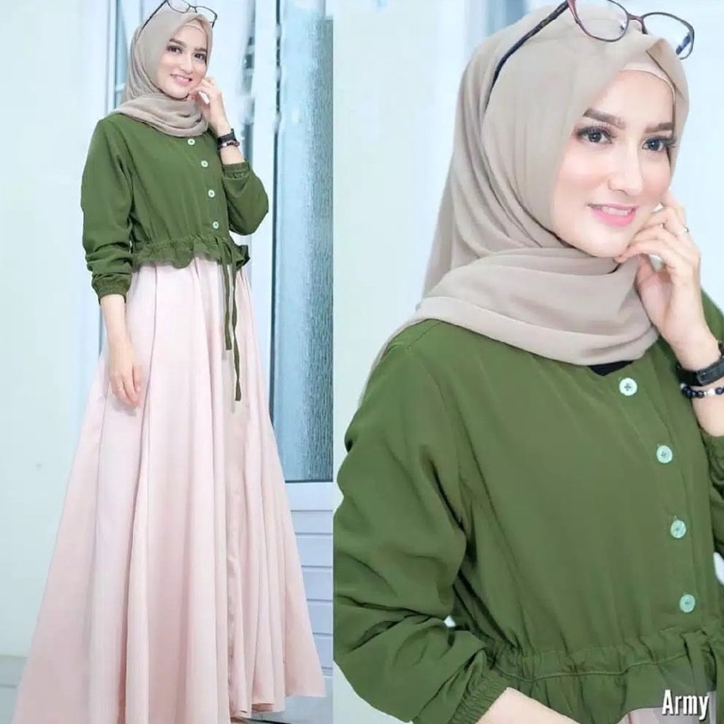 BELLEZA DRESS - Baju long dress modern - dress muslim modis - dress wanita muslimah 01/ ori shofiya