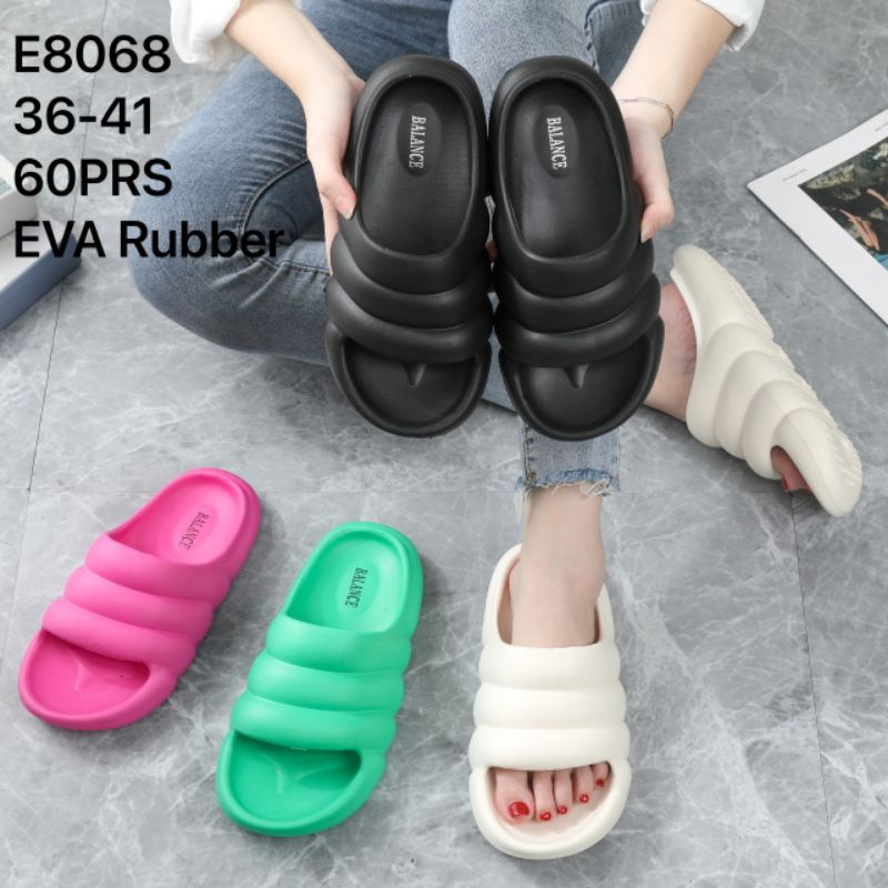 sandal balance E8068 sandal slop karet wanita import
