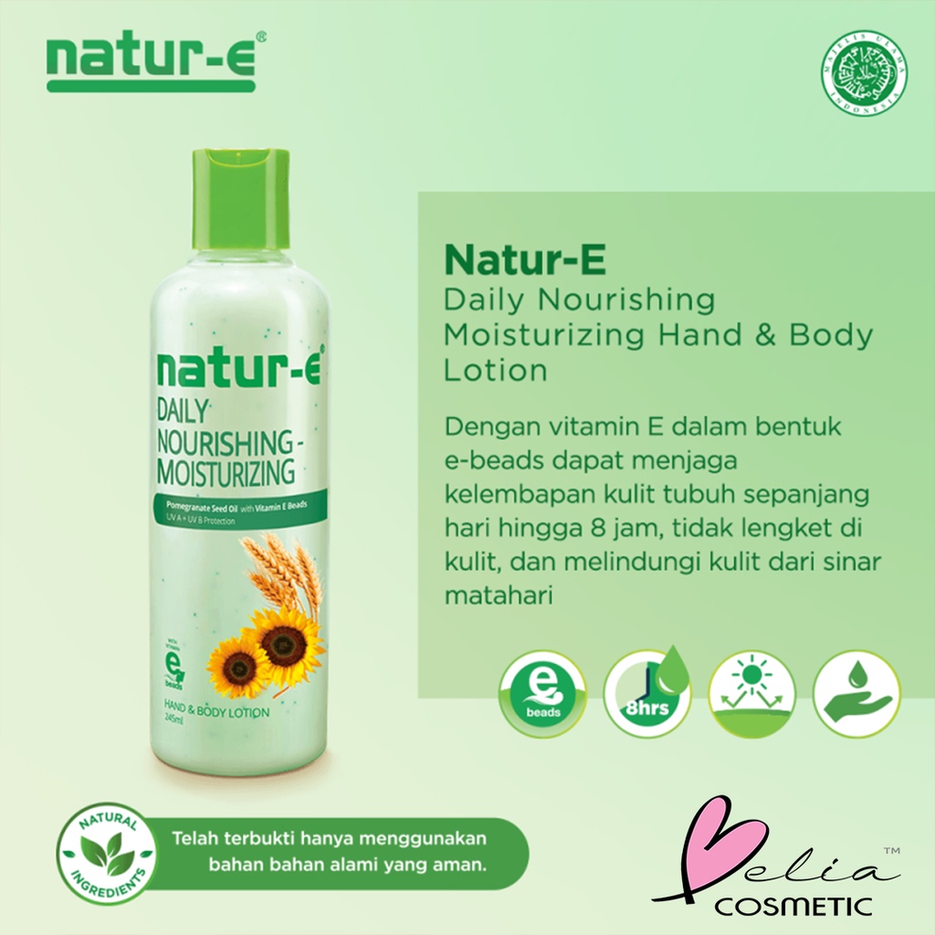 ❤ BELIA ❤ NATUR E Daily Nourishing Moisturishing | Energizing | Revitalizing | Advanced | Hand &amp; Body Lotion | 100ml 245ml | BPOM