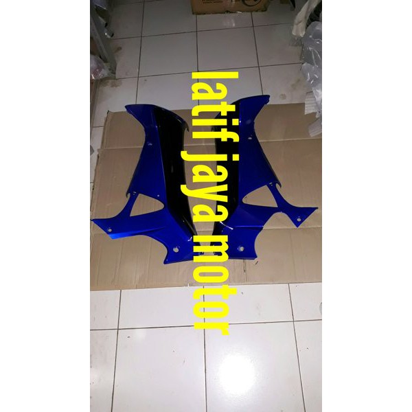 sayap honda supra x 125 lama biru polos .