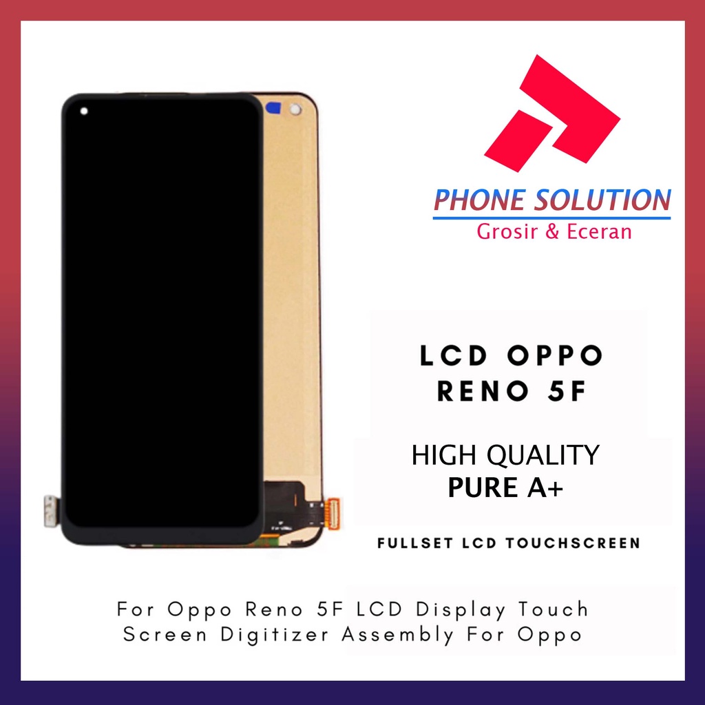 LCD Oppo Reno 5F Fullset Touchscreen Original 100% // Supplier LCD Oppo - Garansi 1 Bulan