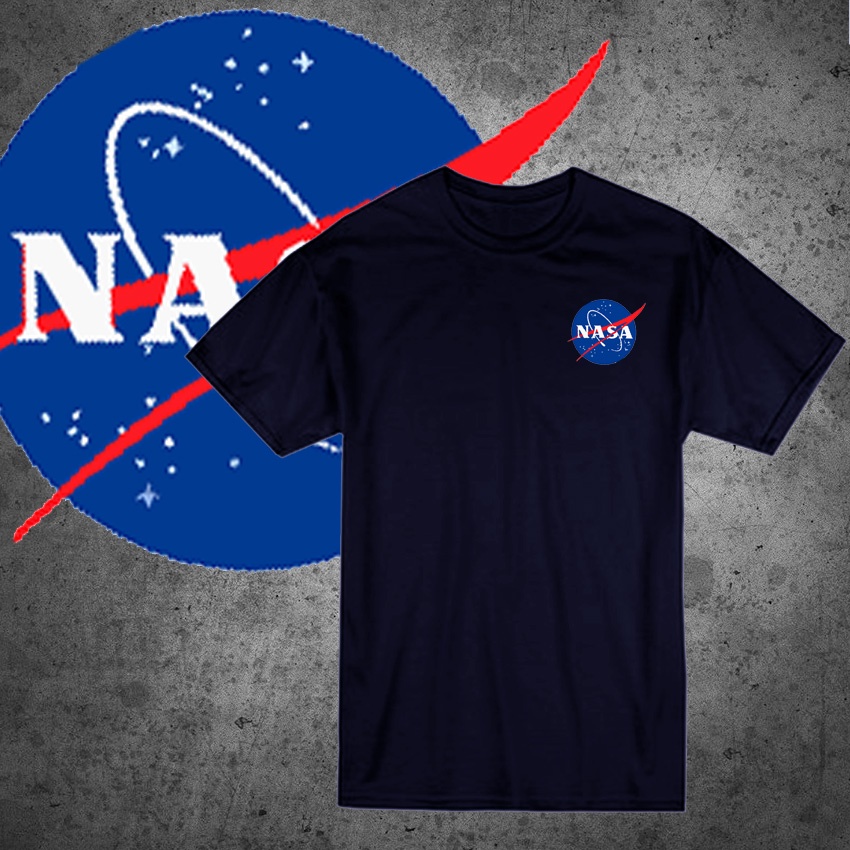 KAOS DISTRO pria LOGO&quot;NASA&quot;t-shirt distro cotton combed 30s