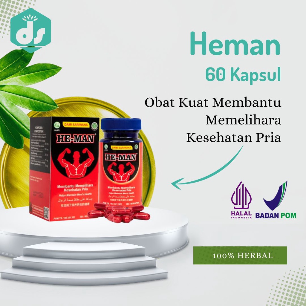 Jual Jamu Kuat Herbal Pria He Man 60 Kapsul Jamu Kuat Pria Tahan Lama