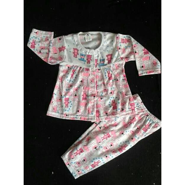 "Nyaman" baju setelan tidur anak perempuan motif beruang 12 sd 18 bln "Lembut"