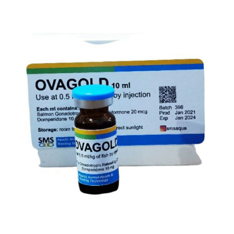 Ovagold 10ml obat pemijah ikan hormon ovaprim gonadotropin salmon