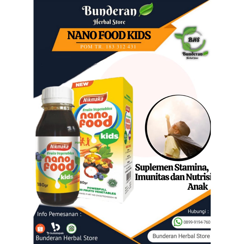Nano Food Kids/ Nutrisi, Stamina, Suplemen dan Immunitas Anak