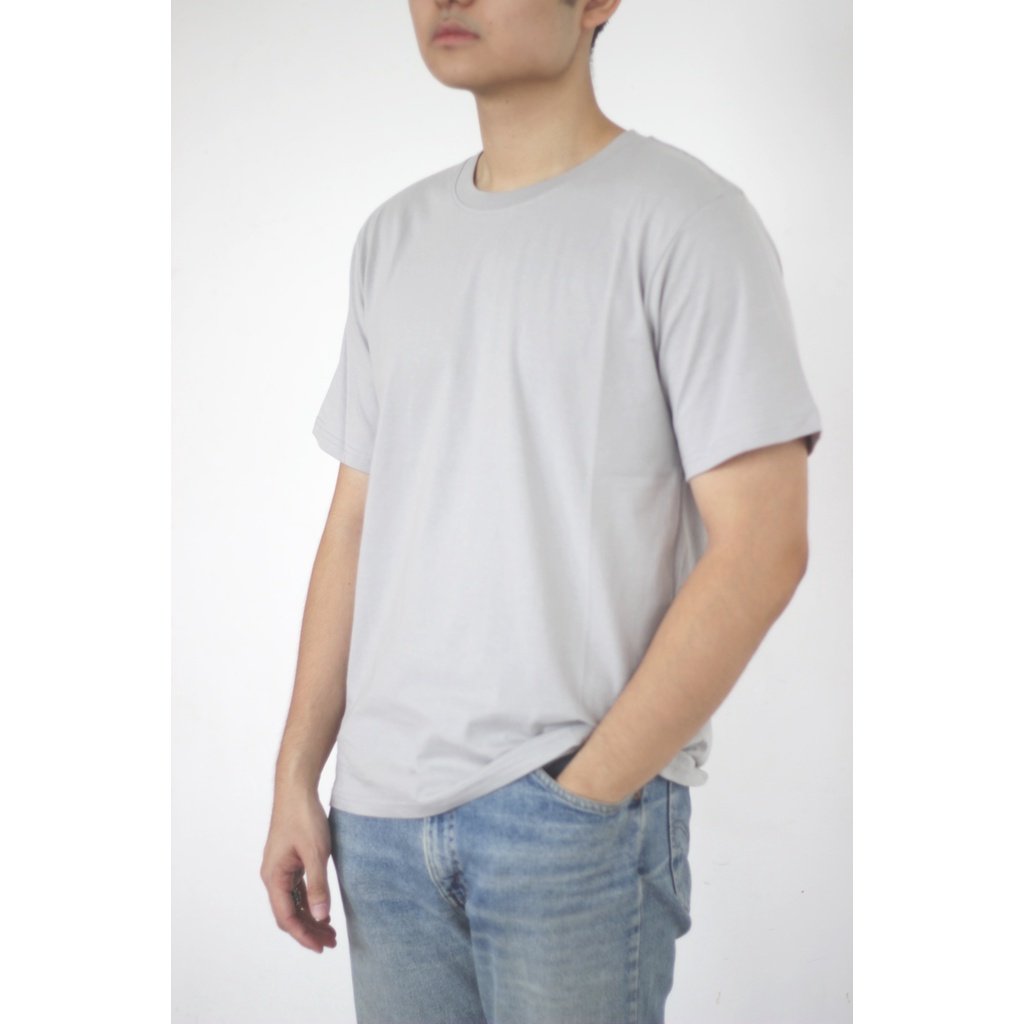 ZION Basic Kaos Polos Cotton Combed 24s - Light Grey