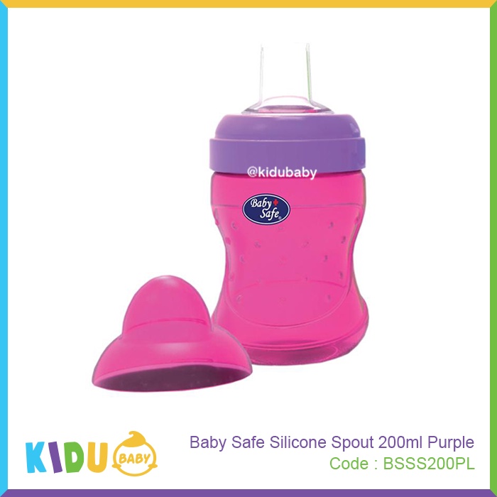 Baby Safe Botol MPASI Anak Silicone Spout 200ml Kidu Baby