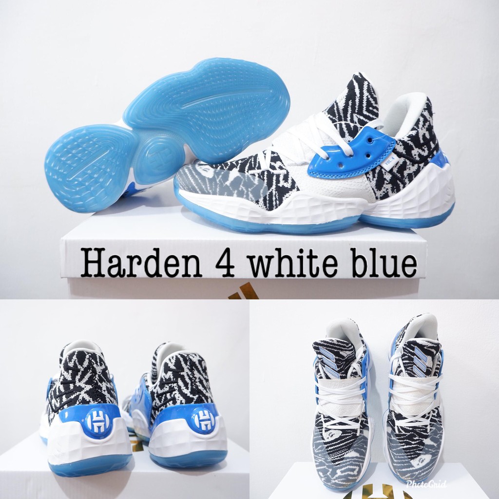 sepatu basket adidas harden 4 white blue