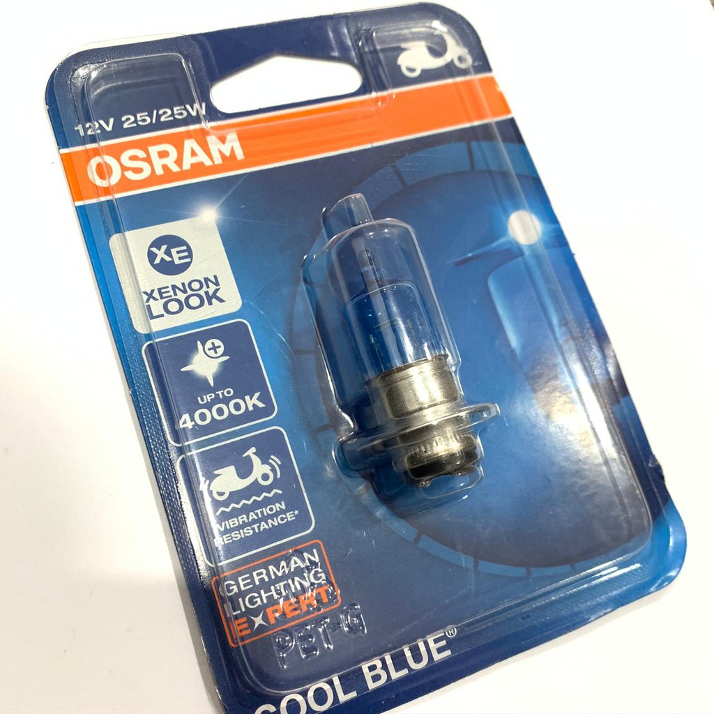 BOHLAM OSRAM COOL BLUE H6 KAKI 1 HALOGEN 25WATT AC DC HALOGEN ORIGINAL