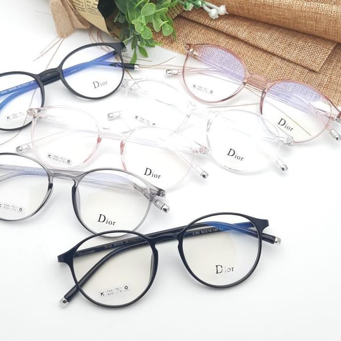 #TERMURAH# DR 8221 Paket lensa minus antiradiasi frame lentur kacamata Dior 2182 photochromic ...