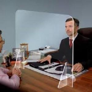 

Sekat Acrylic 2Mm Lebar 80X60Cm Meja Teller Kasir Partisi Pembatas