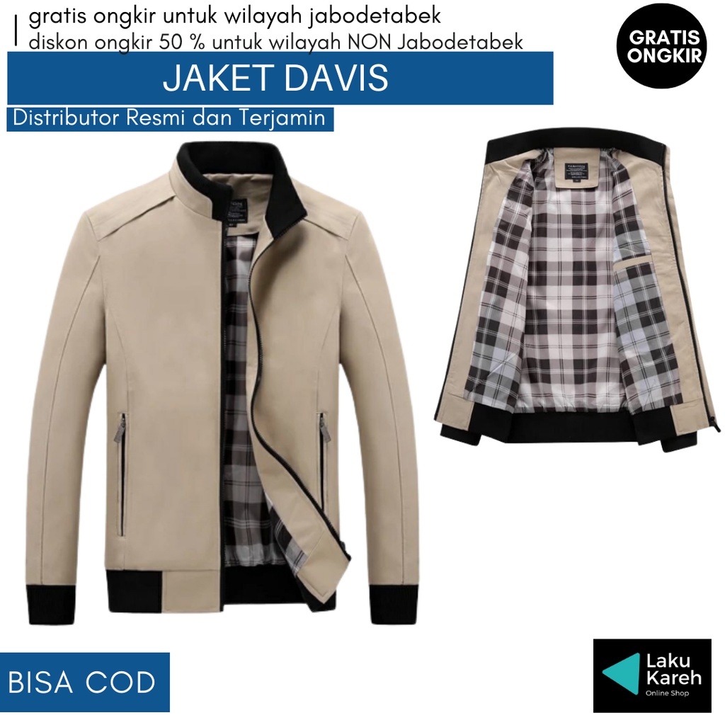 JAKET DAVIS - Ready Ukuran S M L XL XXL