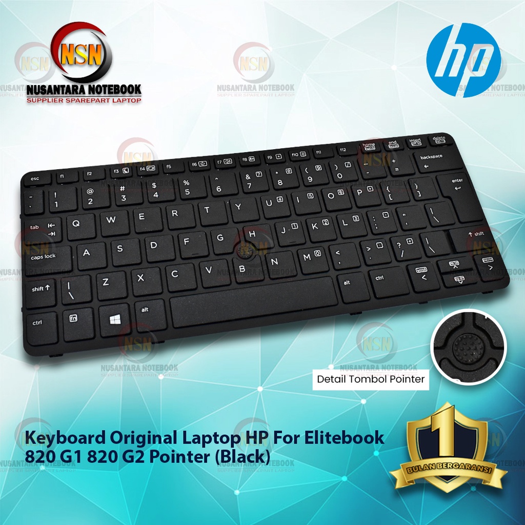 Keyboard Laptop Original HP For Elitebook 820 G1 820 G2 Pointer