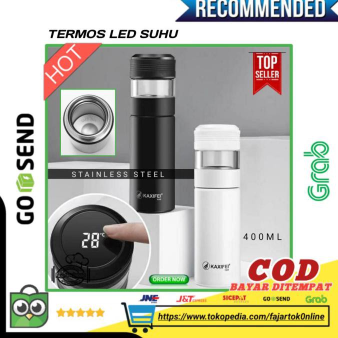 TERMOS KOPI LED SUHU TEMPERATUR TRAVEL KAXIFEI 500ML THERMOS TEA MURAH