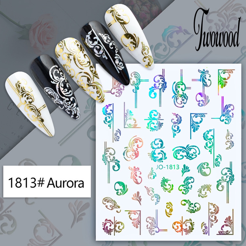 Twowood Stiker Kuku Anti Iritasi Untuk Nail Art / Manicure