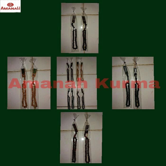 Murah Tasbih Kayu 33 Untuk Oleh Oleh Umroh + Plastik + Tali Emas Terlaris