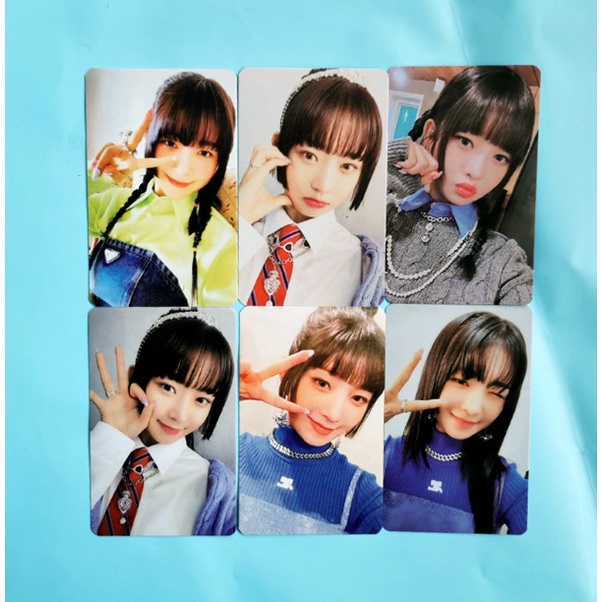 6pcs / set Kartu Foto album Je wonyoung yujin Slang liz leeseo rei