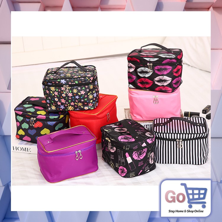 Go - K502 (UK BESAR) Tas Kosmetik Motif / Tas Multi Fungsi / Bag Travel Make up / Tas Organizer