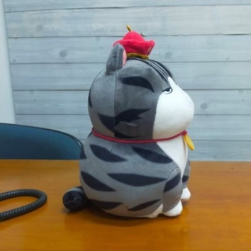 Boneka Kucing Mahkota Size 15&quot;/37cm/boneka cat abu/boneka furyucat/boneka anak lucu/