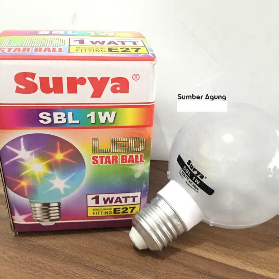 Lampu Bintang KEcil SURYA SBL1W LED Star Ball 1 Watt Lampu Tidur