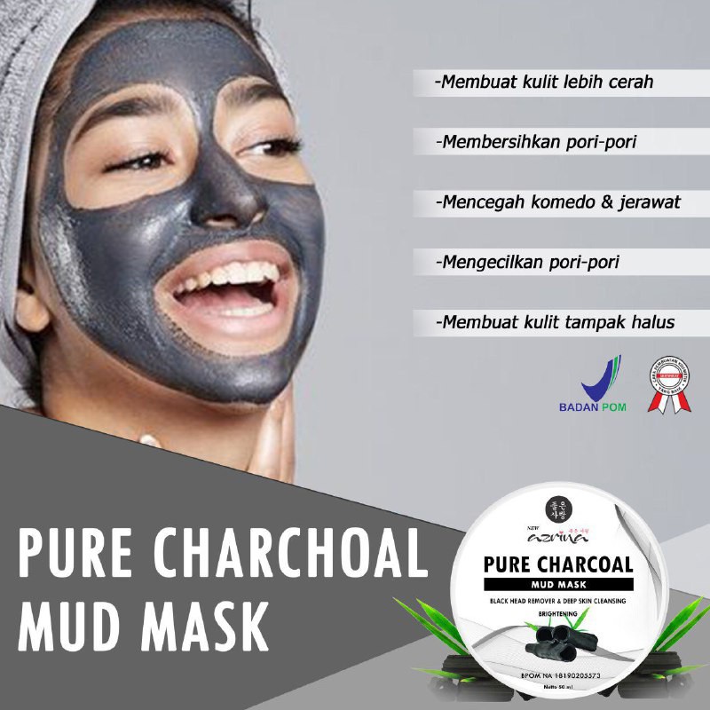 Azrina pure charcoal mud mask