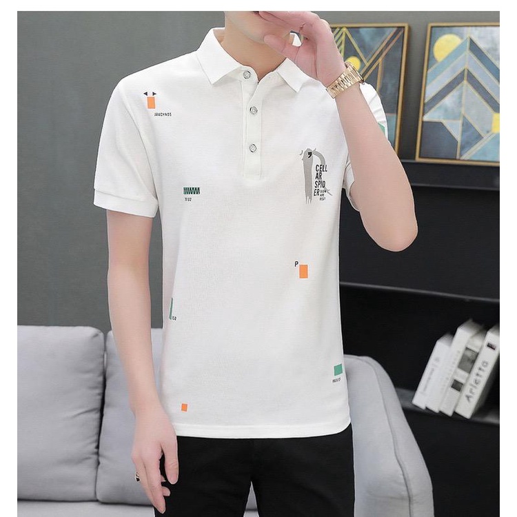 Amspro Baju wangki pria baju pria kaos polo pria Spider