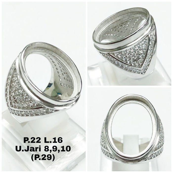 Cangkang Emban Cincin Pria Perak Silver 925 Hongkong Cincin Silver HK925 Import