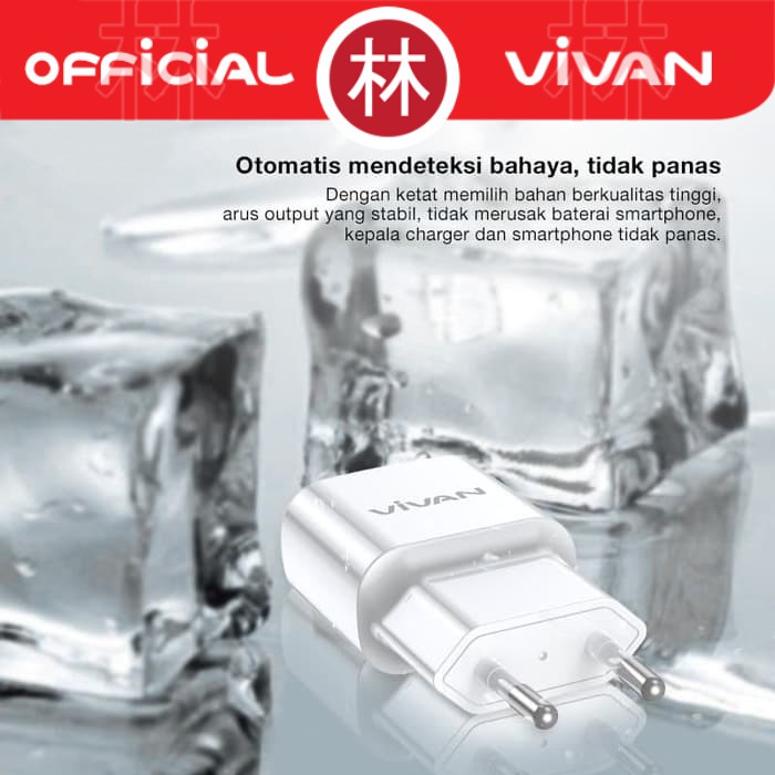 Vivan Power Super II 18W Dual Port USB Charger QC3.0 + PD 3A